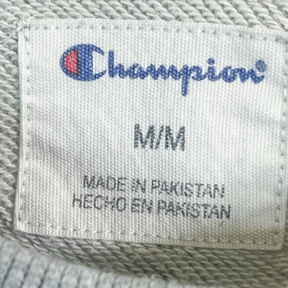 Champion Mens Embroidered Script Logo Sweatshirt - Heather Gray, Size M - Picture 5 of 6